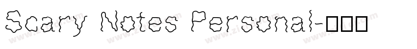 Scary Notes Personal字体转换